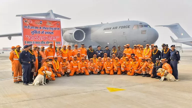 Turkey-Syria earthquake : सफल ऑपरेशन के बाद भारत लौटी NDRF की टीम