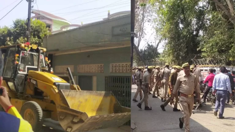UP Bulldozer Action : बुलडोजर एक्शन जारी है, अंसारी के करीबी का घर गिराया