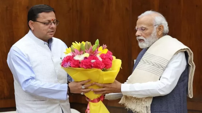 CM Dhami Visit Dehli : CM धामी ने PM मोदी से की शिष्टाचार मुलाकात