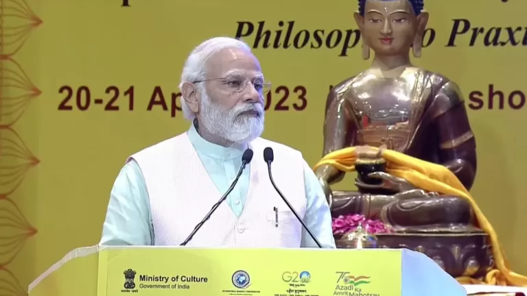 Buddhist Summit : वैश्विक बौद्ध शिखर सम्मेलन में शामिल हुए PM.  बुद्ध के विचारों का किया स्मरण