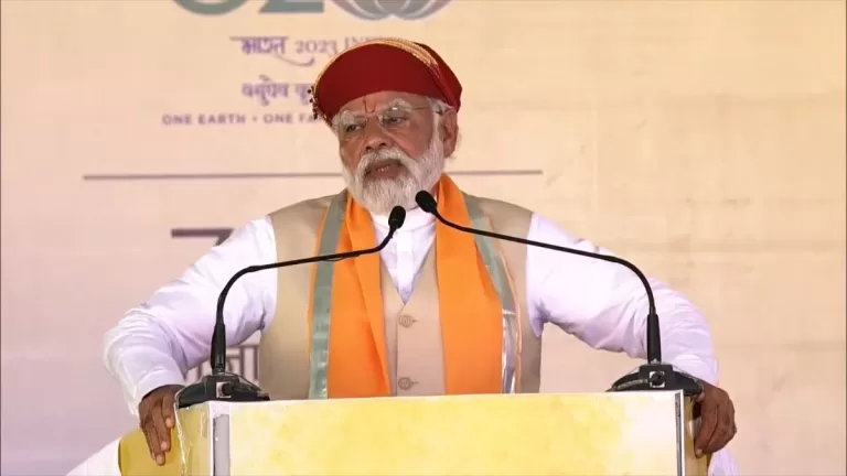 PM Modi Rajasthan Visit : राजसमंद में पीएम मोदी का कांग्रेस पर हमला