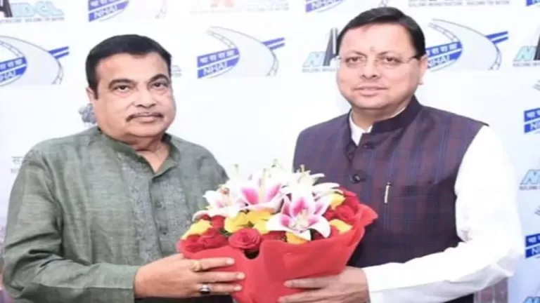 CM dhami delhi Visit : मुख्यमंत्री धामी ने केंद्रीय मंत्री गडकरी से की मुलाकात